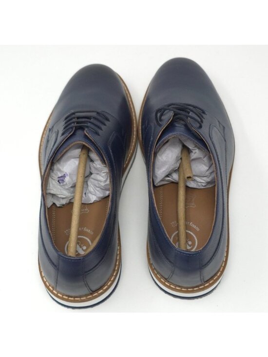 Thomas & Vine Glover Black Leather Plain Toe Derby  9.5M